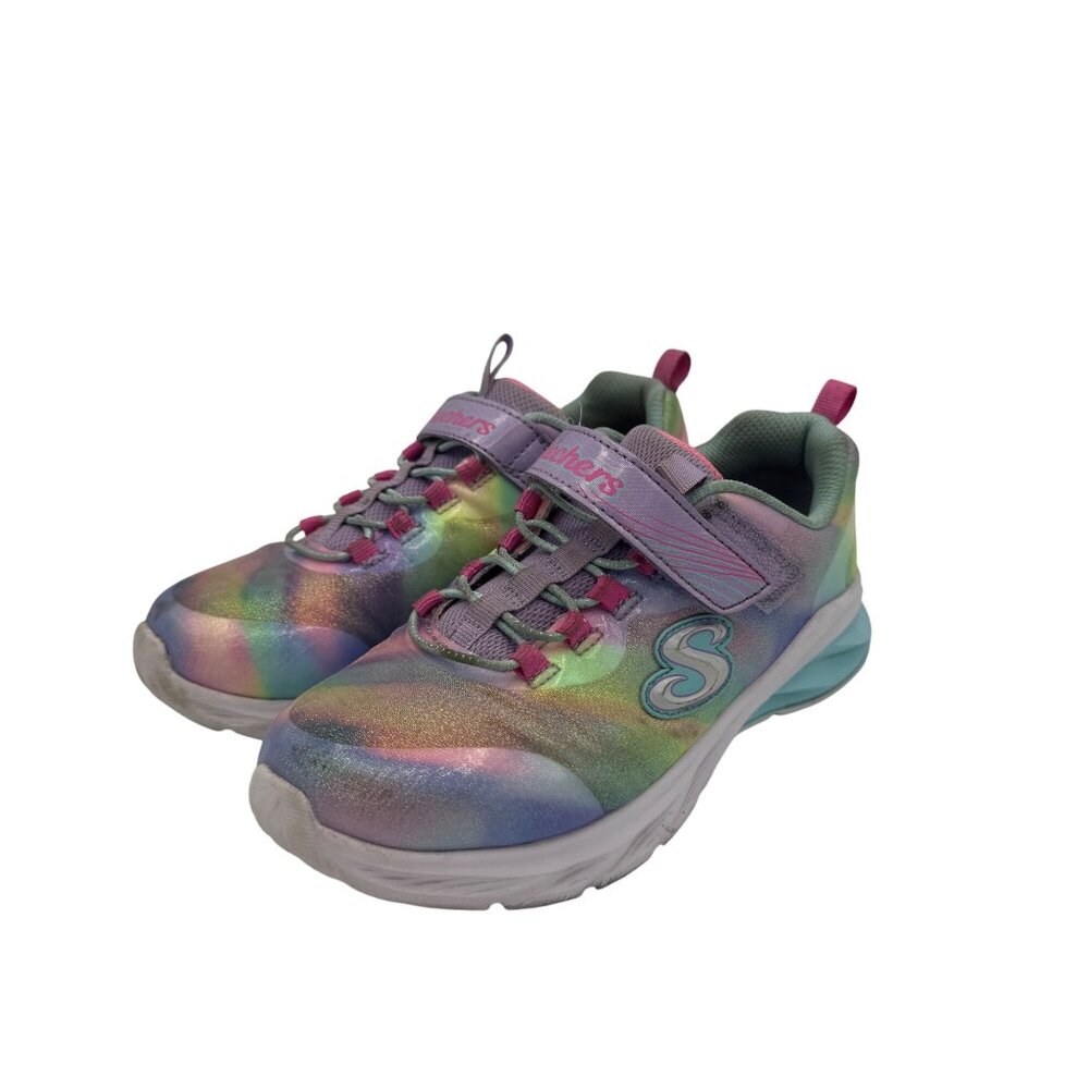Skechers Kids Coastline Rainbow Colorful Light-Up Sneakers Size 1